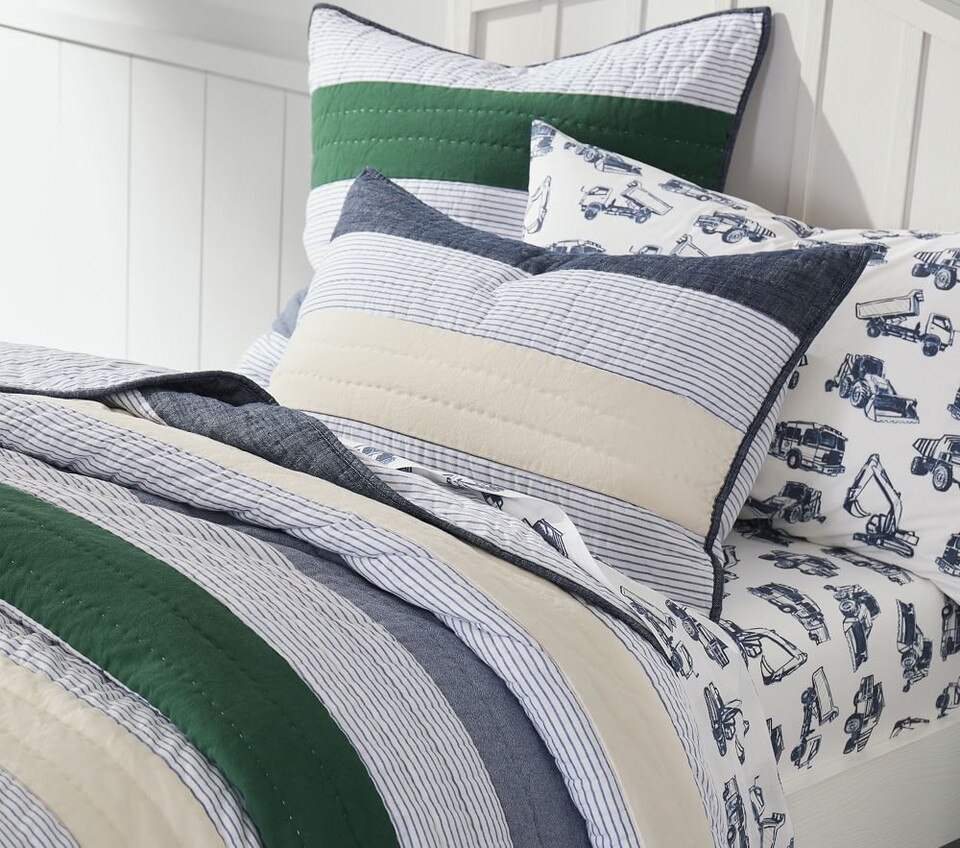 Maddox Stripe Quilt & Shams Pottery Barn Kids UK